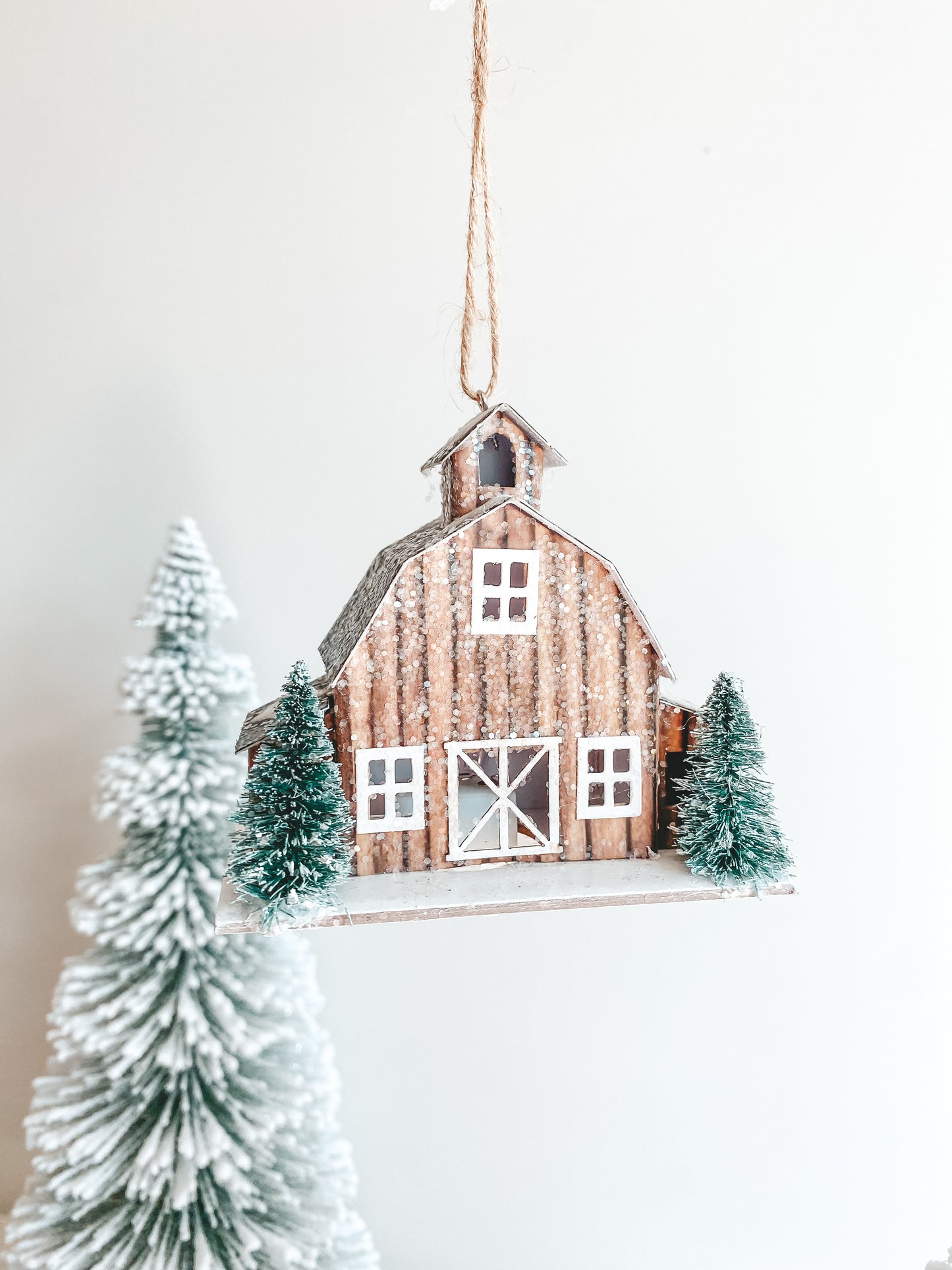 Barn House LED Ornament