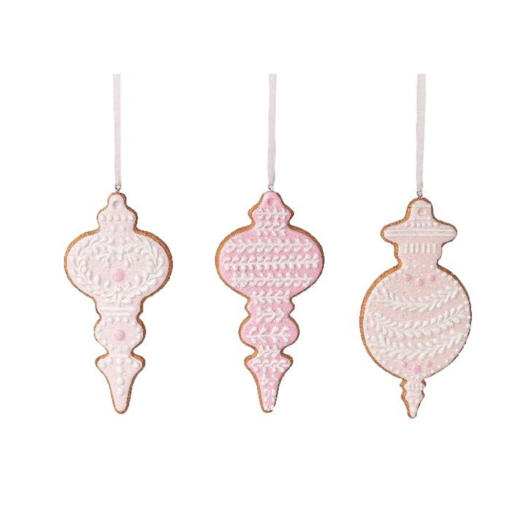 Assorted Pink Christmas Cookies