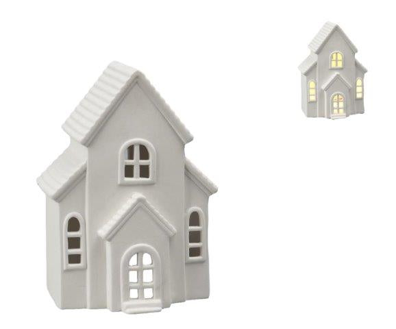 White Ceramic Christmas House