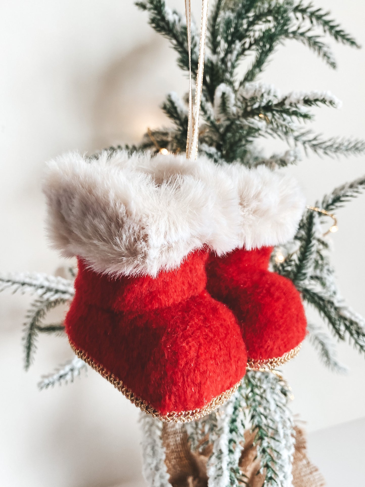 Santa's Red Hanging Boots