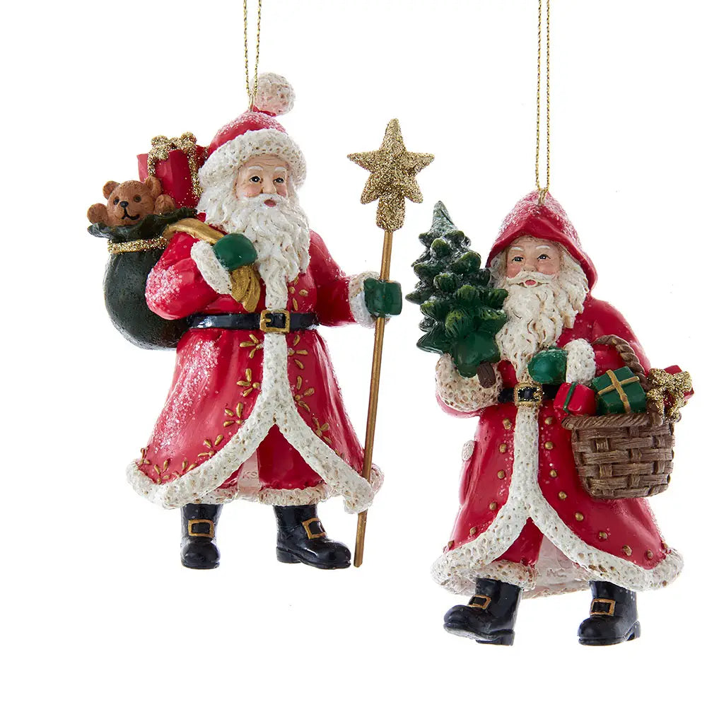 German Santa Tree and Star Staff - 2 Assorted