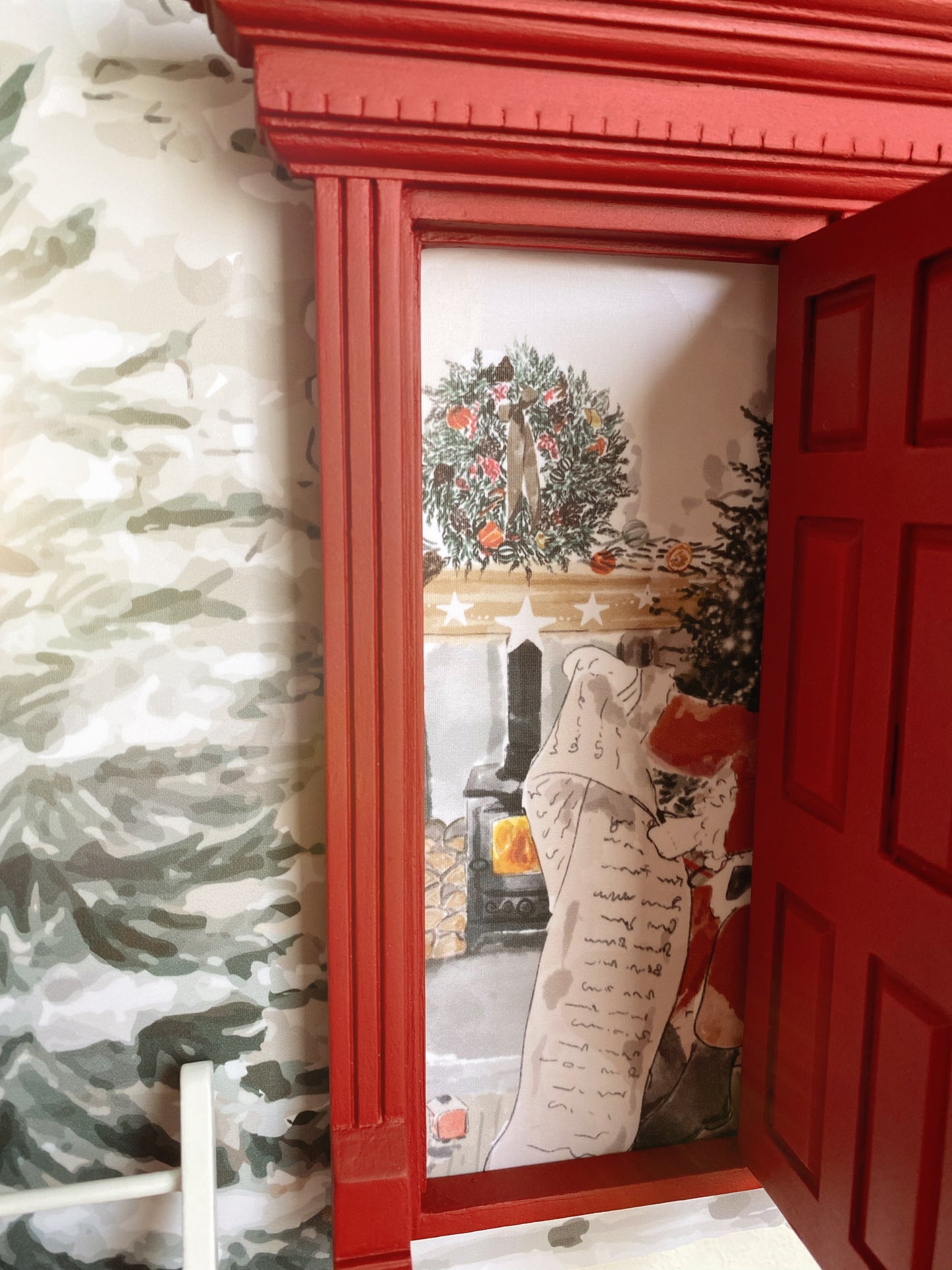 Magical Christmas Door & S. Claus Cottage Wall Decal