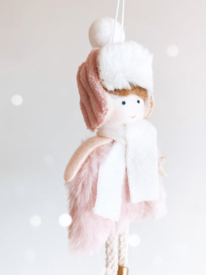 Angel Snow Cherub Ornament