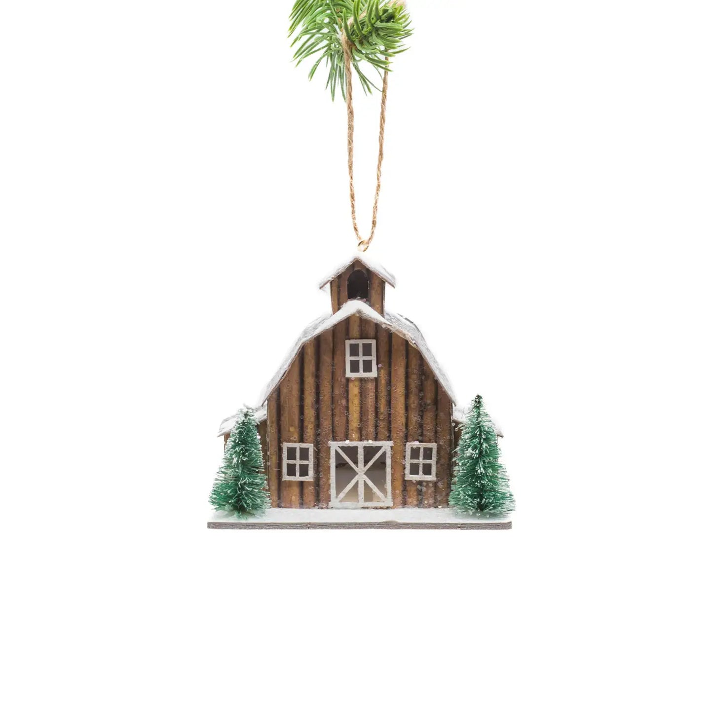 Barn House LED Ornament
