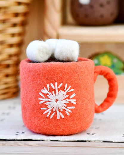 Felt Santa Snacks with Red Hot Chocolate Mug