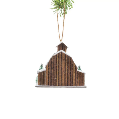 Barn House LED Ornament